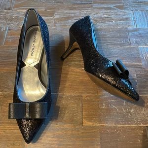 Adrienne Vittadini Glitter Bow Kitten Heels🖤